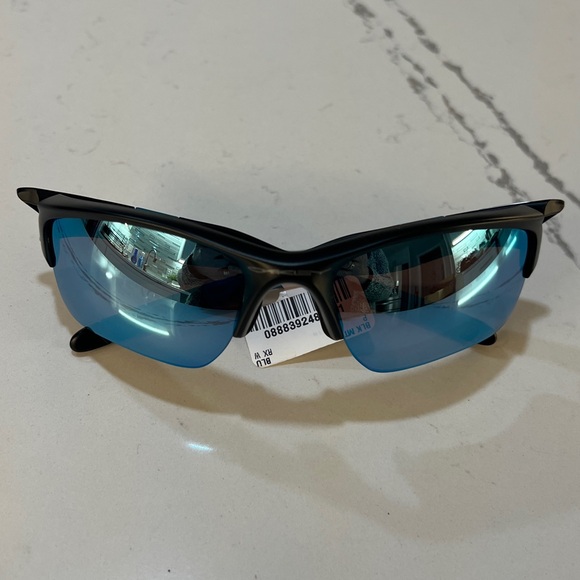 Oakley Half Jacket 2.0 XL Black Blue Sunglasses with Prizm 24K Men’s (No Case)